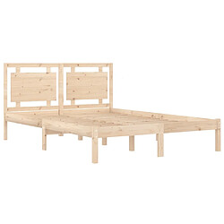 Acheter Maison Chic Lit adulte - Lit simple Cadre de lit,Structure du lit Contemporain bois massif 150x200 cm très grand -MN44352