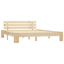 Maison Chic Lit adulte - Lit simple Cadre de lit,Structure du lit Contemporain Bois de pin massif 160 x 200 cm -MN69806