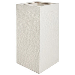 Beliani Cache-pot en fibre d'argile beige clair 40 x 40 x 77 cm DION