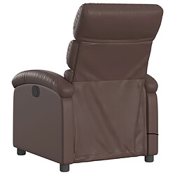 Acheter vidaXL Fauteuil de massage inclinable électrique marron similicuir