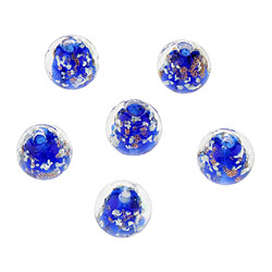 6pcs perles de verre rondes espaceur lumineux perles en vrac fabrication de bijoux bleu royal