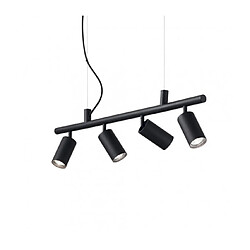 Ideal Lux Suspension Dynamite Métal Noir 4 ampoules 16,5cm