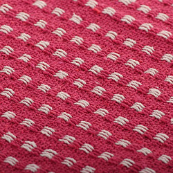 vidaXL Couverture coton à carreaux 160x210 cm Rose pas cher