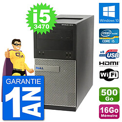 PC Dell 3010 MT i5-3470 RAM 16Go Disque Dur 500Go HDMI Windows 10 Wifi - Occasion