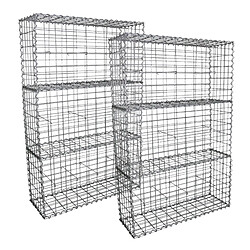 MonsterShop Lot de 6 Paniers de Gabions 100 x 50 x 30