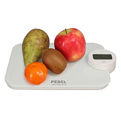 Perel Balance de cuisine numérique 5 kg Blanc