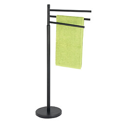 MSV Porte Serviettes 3 branches Acier ELLA Noir Mat