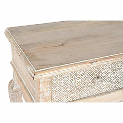 Console DKD Home Decor Blanc Naturel Bois de manguier 91 x 42 x 81 cm pas cher