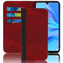 Avizar Housse Huawei P30 Lite Étui Folio Rangement carte Fonction support rouge