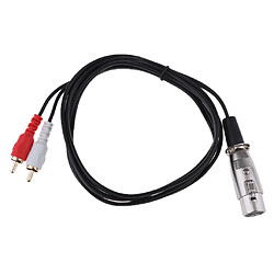 câble audio stéréo câble fil 3 broches xl prise femelle à 2 rca mâle y splitter