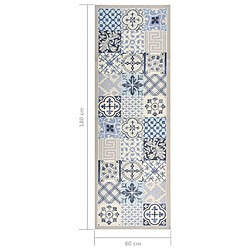 vidaXL Tapis de sol de cuisine lavable Mosaïque 60x180 cm pas cher