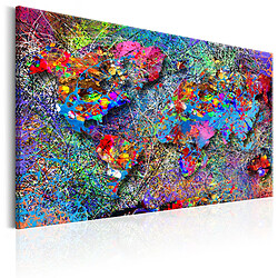 Artgeist Tableau - Map: Jackson Pollock inspiration [120x80]