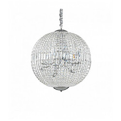 Ideal Lux Suspension Chromée en cristal LUXOR 12 ampoules