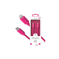 Jaym Câble USB-C vers Lightning 3A - 1,5 mètres - Collection POP - Rose