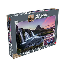 GOLIATH - Puzzle - Collection JC Pieri - Kirkjuffellsfoss Islande et Horseshoe Bend Etats-Unis