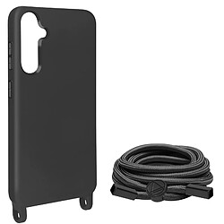 Avizar Coque Cordon Semi-Rigide pour Samsung Galaxy S23 FE Noir