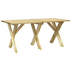 vidaXL Table de jardin 160x73x70 cm Bois de pin imprégné