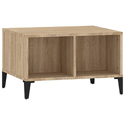 Maison Chic Table basse,Table Console Table d'appoint, Table pour salon Chêne sonoma 60x50x36,5 cm Bois d'ingénierie -MN27903