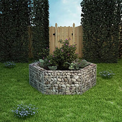 Maison Chic Jardinière,Lit surélevé - Bac à fleurs - pot de fleur à gabion hexagonale 160x140x50 cm -GKD73664