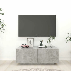 Maison Chic Meuble TV scandinave - Banc TV pour salon Gris béton 100x35x40 cm Aggloméré -MN22467