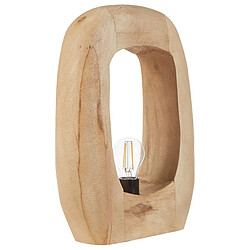 Beliani Lampe de table en bois clair AJAY