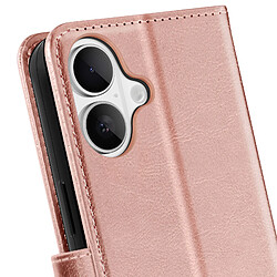 Acheter Mayaxess Étui pour iPhone 16 Plus Portefeuille avec Dragonne Rose Champagne