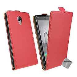 Htdmobiles Housse etui PU cuir fine pour Wiko Robby + film ecran - ROUGE