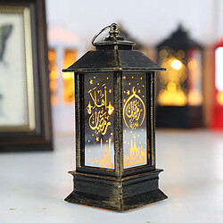 Avis Ramadan Eid Al-Fitr Décoration Crescent Moon Star Lantern LED Lumières Bronze A