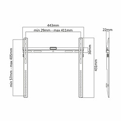 Avis Kimex Support mural fixe pour écran TV 32"-55"