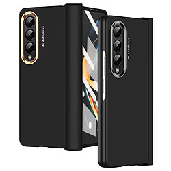 Coque en TPU anti-chute avec deux cercles de lentilles de placage pour votre Samsung Galaxy Z Fold4 5G - noir