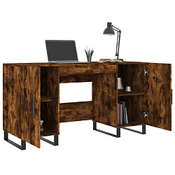 Acheter Maison Chic Bureau,Table de travail,bureau de travail pour chambre chêne fumé 140x50x75 cm bois d'ingénierie -GKD74230