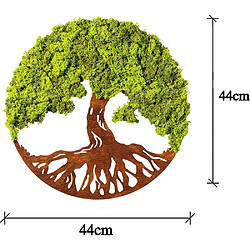 Avis Hanah Home Décoration murale en bois et mousse Arbre 44 cm.