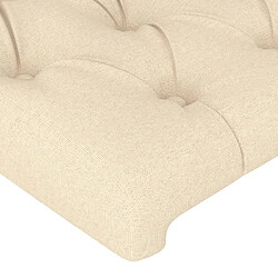 Acheter vidaXL Tête de lit avec oreilles Crème 163x16x118/128 cm Tissu