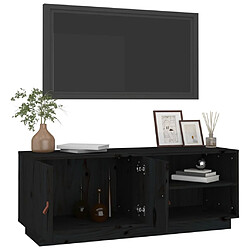 Acheter vidaXL Meuble TV Noir 105x34x40 cm Bois de pin massif