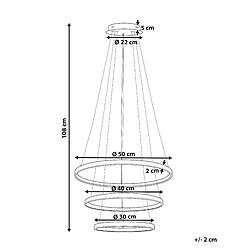 Avis Beliani Lampe suspension ATREK Métal Rose doré