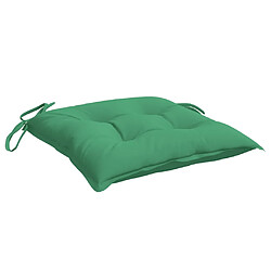 Acheter vidaXL Coussins de chaise lot de 2 vert 50x50x7 cm tissu oxford