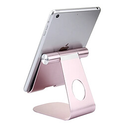 Wewoo Support Holder or rose pour Xiaomi, iPhone, Samsung, HTC, LG, iPad et d'autres comprimés Le se pliant exquis réglable d'alliage d'aluminium de de bureau de de DOCK, pas cher