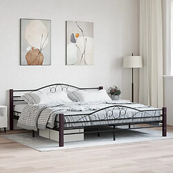 vidaXL Cadre de lit sans matelas noir métal 180x200 cm