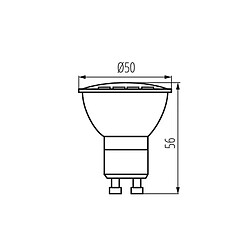 Kanlux Spot LED GU10 1,2W PAR16 équivalent à 9,6W - Blanc Chaud 3000K