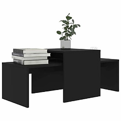 Avis Maison Chic Ensemble de tables basses,Table Console pour salon Noir 100x48x40 cm Aggloméré -MN68805