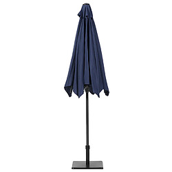 Acheter Beliani Parasol bleu marine pour jardin 267 cm VARESE