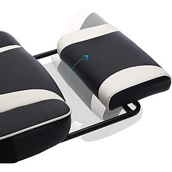 Acheter Helloshop26 Fauteuil gamer chaise gaming siège de bureau réglable avec repose-pieds télescopique ergonomique mécanisme basculent appui-tête support lombaire charge 150 kg noir et blanc 12_0000398