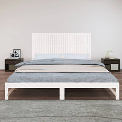 Avis Maison Chic Tête de lit scandinave pour lit adulte,Meuble de chambre murale Blanc 204x3x90 cm Bois massif de pin -MN65480