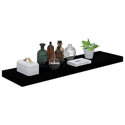 Avis Maison Chic Lot de 4 Étagère murale flottante,Etagère de rangement Noir brillant 90x23,5x3,8 cm MDF -MN22809