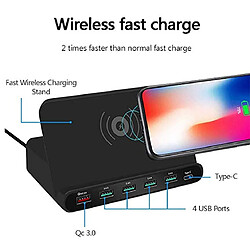 Universal Chargeur sans fil universel 60W Qi pour iPad Samsung téléphone portable tablette 7 en 1 Fast 3.0 Fast-Food Stand |