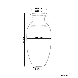 Avis Beliani Vase décoratif HIMERA fait à la main Céramique 65 cm Marron