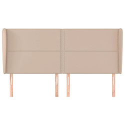 Avis Maison Chic Tête de lit moderne avec oreilles pour chambre - Décoration de lit Cappuccino 203x23x118/128 cm -MN95181