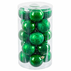 BigBuy Christmas Boules de Noël Vert Plastique 6 x 6 x 6 cm (20 Unités)