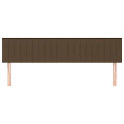 Avis Maison Chic Lot de 2 Têtes de lit design pour chambre - Décoration de lit Marron Foncé 90x5x78/88 cm Tissu -MN90178