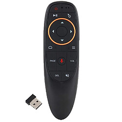 G10s 2.4G Télécommande Air Mouse Smart TV Télécommande avec Apprentissage IR et Commutateur Vocal - Noir